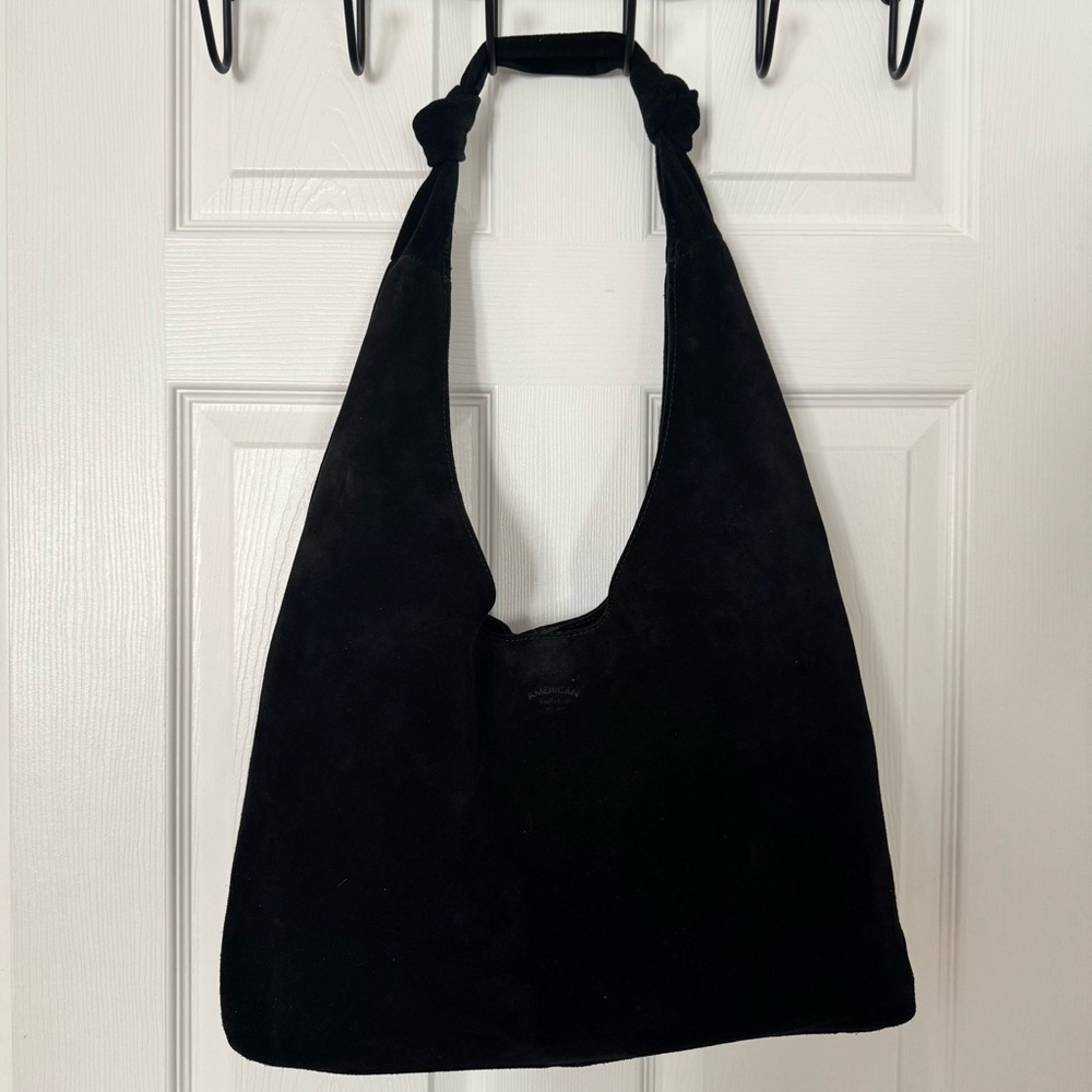 American leather Co. Marietta Knot Suede Hobo Bag